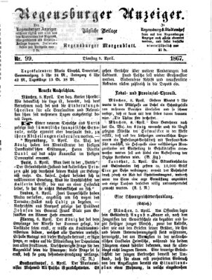 Regensburger Anzeiger Dienstag 9. April 1867