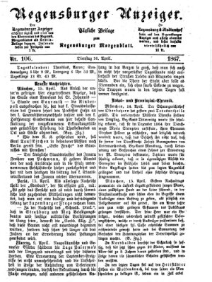 Regensburger Anzeiger Dienstag 16. April 1867