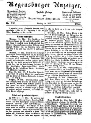 Regensburger Anzeiger Dienstag 21. Mai 1867