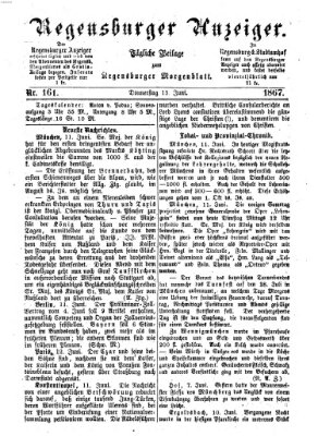 Regensburger Anzeiger Donnerstag 13. Juni 1867