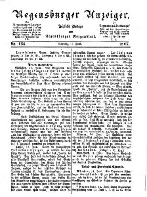 Regensburger Anzeiger Sonntag 16. Juni 1867