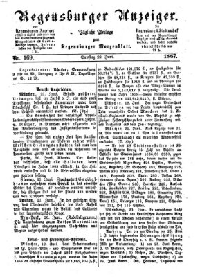 Regensburger Anzeiger Samstag 22. Juni 1867