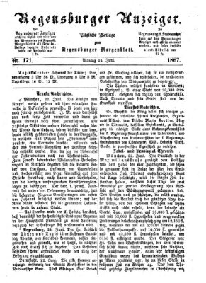 Regensburger Anzeiger Montag 24. Juni 1867