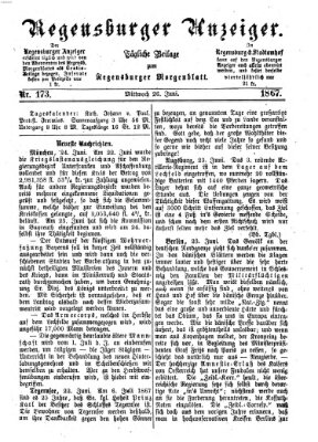 Regensburger Anzeiger Mittwoch 26. Juni 1867