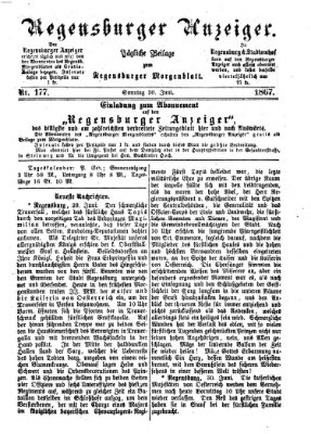 Regensburger Anzeiger Sonntag 30. Juni 1867