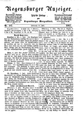 Regensburger Anzeiger Mittwoch 10. Juli 1867