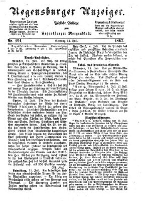 Regensburger Anzeiger Sonntag 14. Juli 1867