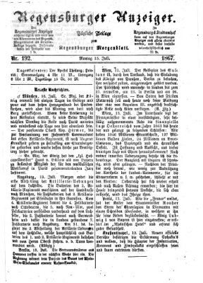 Regensburger Anzeiger Montag 15. Juli 1867