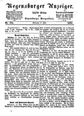 Regensburger Anzeiger Mittwoch 17. Juli 1867