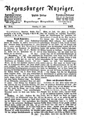 Regensburger Anzeiger Samstag 27. Juli 1867