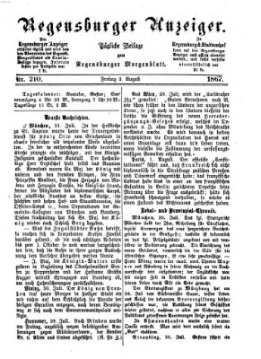 Regensburger Anzeiger Freitag 2. August 1867