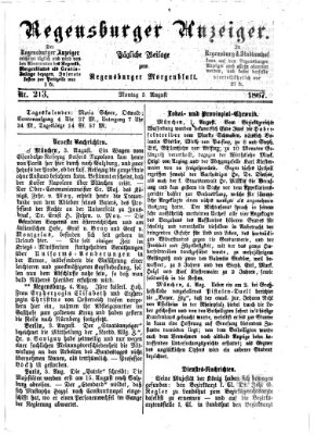 Regensburger Anzeiger Montag 5. August 1867