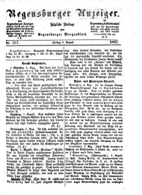 Regensburger Anzeiger Freitag 9. August 1867