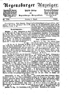 Regensburger Anzeiger Sonntag 18. August 1867