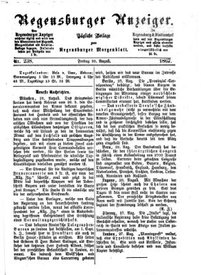 Regensburger Anzeiger Freitag 30. August 1867