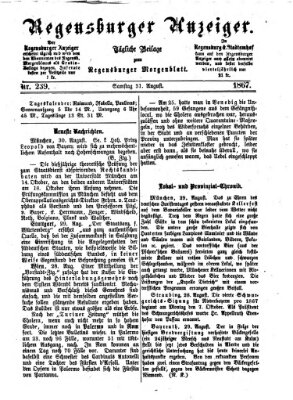 Regensburger Anzeiger Samstag 31. August 1867