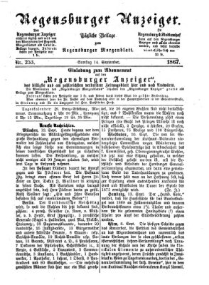 Regensburger Anzeiger Samstag 14. September 1867