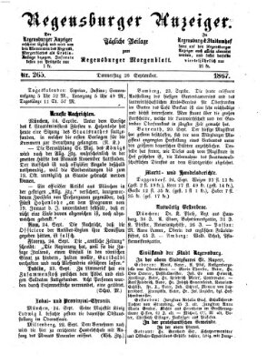 Regensburger Anzeiger Donnerstag 26. September 1867