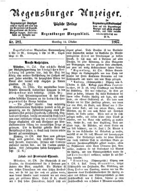 Regensburger Anzeiger Samstag 12. Oktober 1867