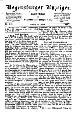 Regensburger Anzeiger Sonntag 13. Oktober 1867