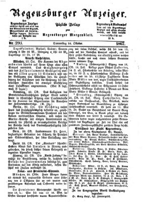 Regensburger Anzeiger Donnerstag 24. Oktober 1867