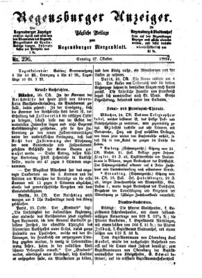 Regensburger Anzeiger Sonntag 27. Oktober 1867