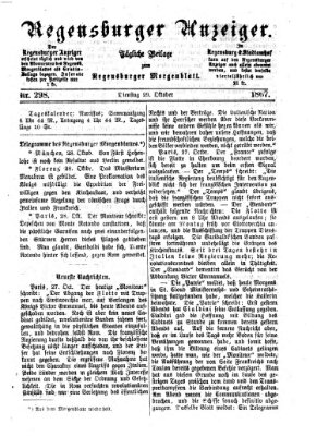 Regensburger Anzeiger Dienstag 29. Oktober 1867