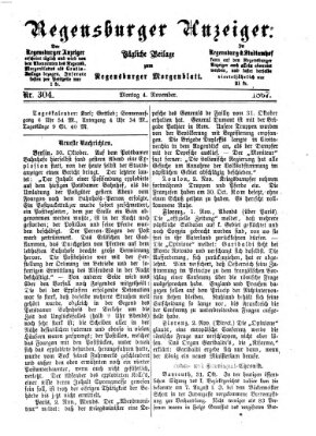 Regensburger Anzeiger Montag 4. November 1867