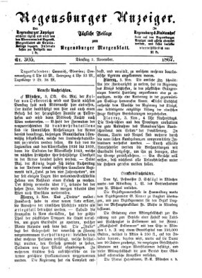 Regensburger Anzeiger Dienstag 5. November 1867