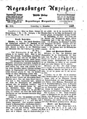 Regensburger Anzeiger Donnerstag 14. November 1867