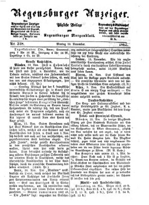 Regensburger Anzeiger Montag 18. November 1867