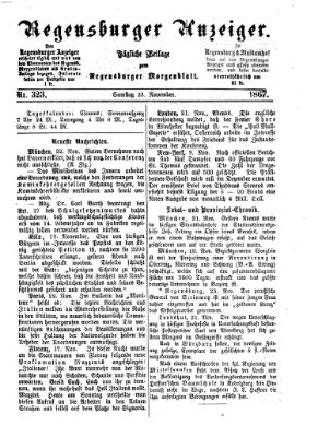 Regensburger Anzeiger Samstag 23. November 1867