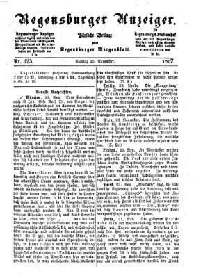 Regensburger Anzeiger Montag 25. November 1867