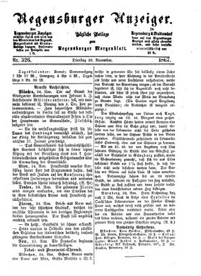 Regensburger Anzeiger Dienstag 26. November 1867