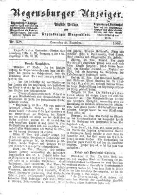 Regensburger Anzeiger Donnerstag 28. November 1867