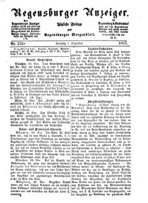 Regensburger Anzeiger Sonntag 1. Dezember 1867