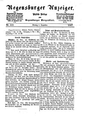 Regensburger Anzeiger Montag 2. Dezember 1867