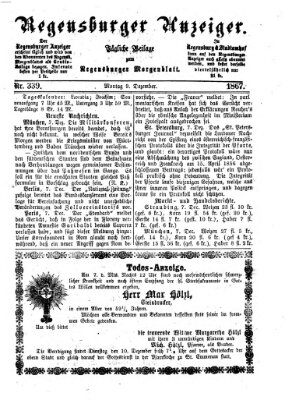 Regensburger Anzeiger Montag 9. Dezember 1867