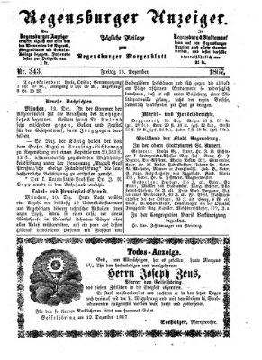 Regensburger Anzeiger Freitag 13. Dezember 1867