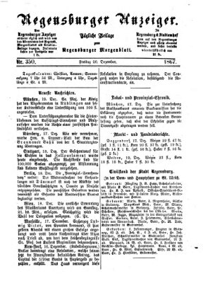 Regensburger Anzeiger Freitag 20. Dezember 1867