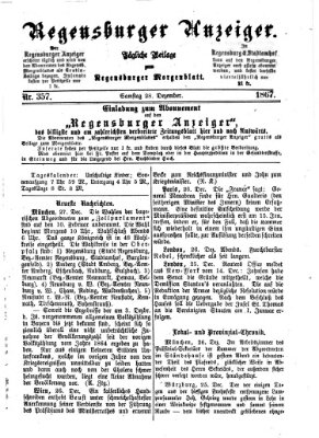 Regensburger Anzeiger Samstag 28. Dezember 1867