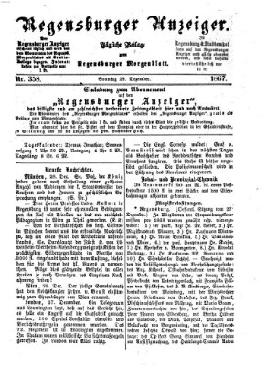 Regensburger Anzeiger Sonntag 29. Dezember 1867