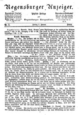 Regensburger Anzeiger Freitag 3. Januar 1868