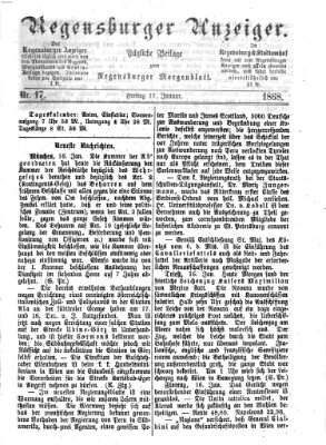 Regensburger Anzeiger Freitag 17. Januar 1868