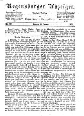 Regensburger Anzeiger Sonntag 19. Januar 1868