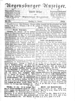 Regensburger Anzeiger Samstag 25. Januar 1868