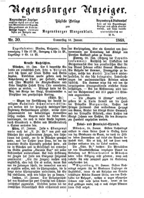 Regensburger Anzeiger Donnerstag 30. Januar 1868