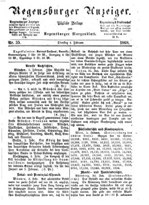 Regensburger Anzeiger Dienstag 4. Februar 1868