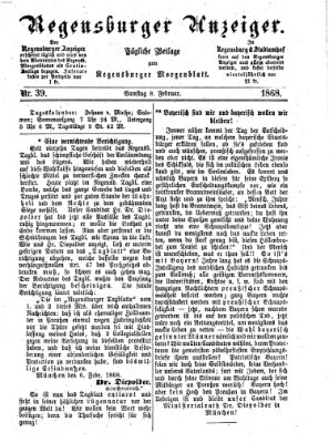 Regensburger Anzeiger Samstag 8. Februar 1868