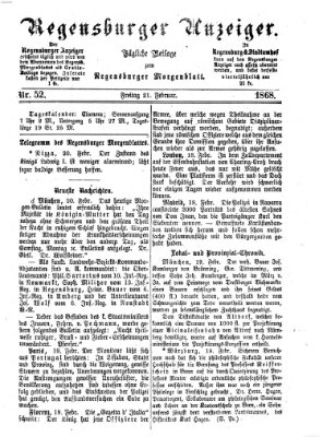 Regensburger Anzeiger Freitag 21. Februar 1868